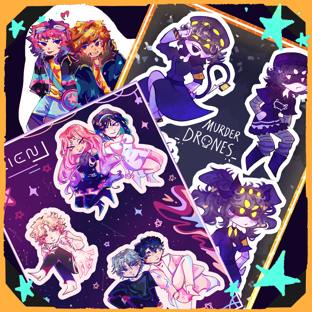 Image of ALIEN STAGE / MURDER DRONES / SCOTT PILGRIM STICKERS