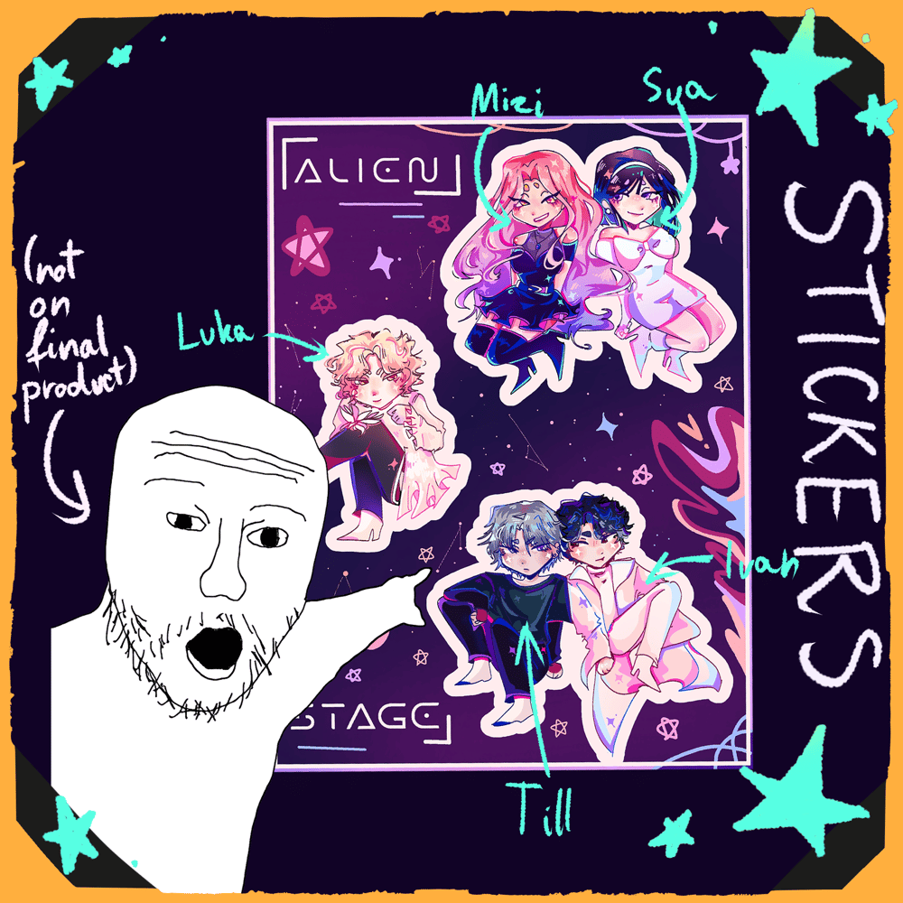 Image of ALIEN STAGE / MURDER DRONES / SCOTT PILGRIM STICKERS