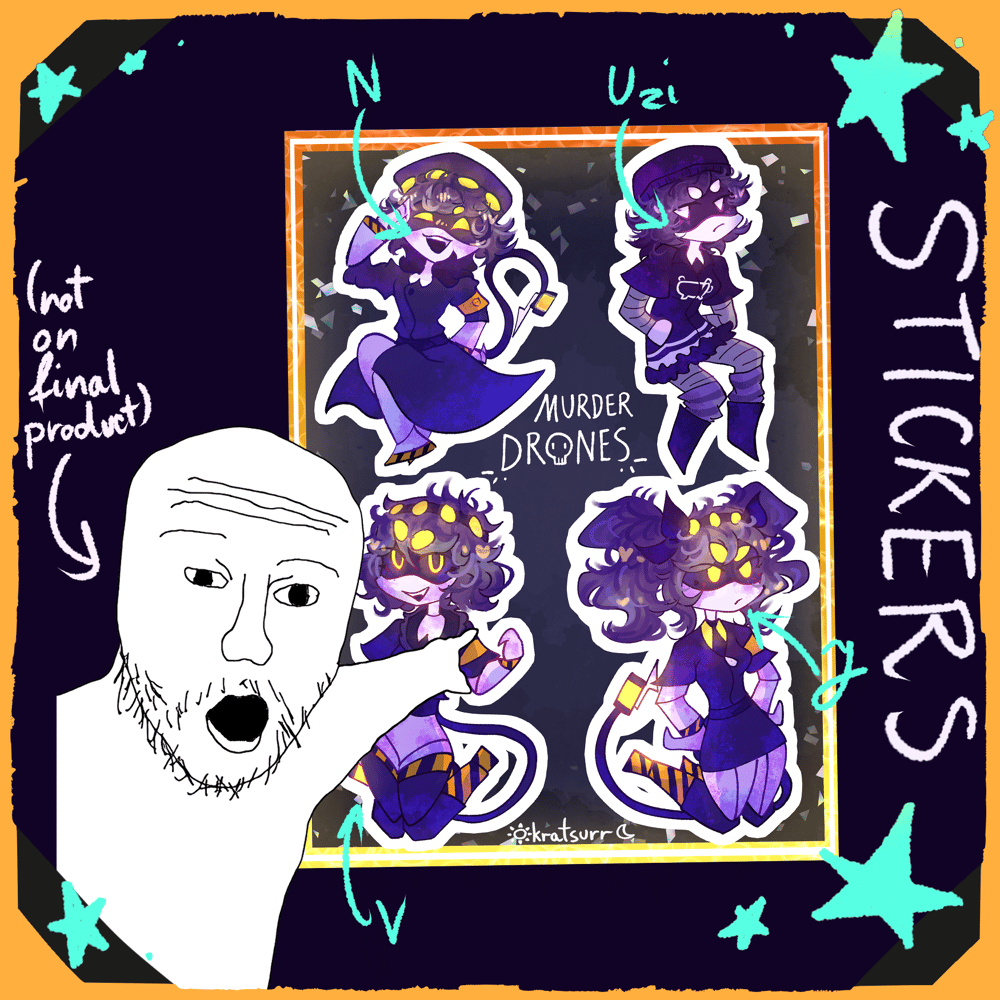 Image of ALIEN STAGE / MURDER DRONES / SCOTT PILGRIM STICKERS
