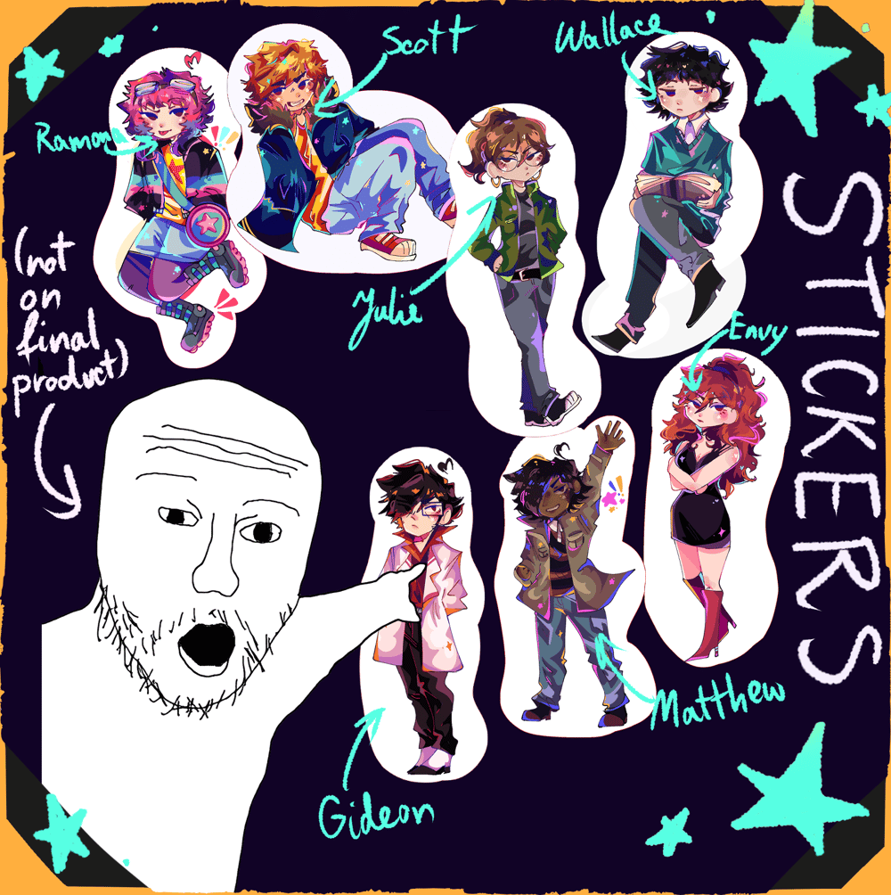 Image of ALIEN STAGE / MURDER DRONES / SCOTT PILGRIM STICKERS
