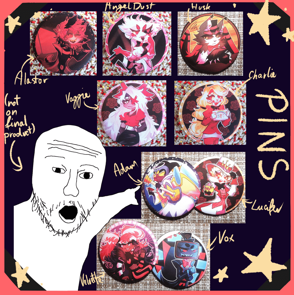 Image of HAZBIN & HELLUVA PINS