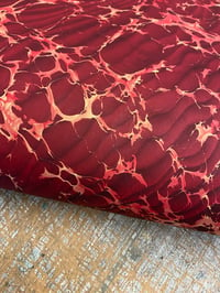 Image 3 of Smokey Ripple on Red // one-of-a-kind hand marbled paper 