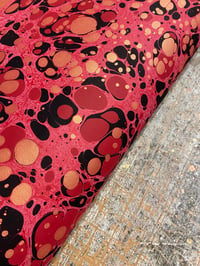 Image 1 of 'Red Stone' // one-of-a-kind hand marbled paper 