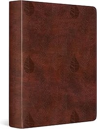 Image 4 of ESV Single Column Journaling Bible (TruTone, Chestnut, Leaves Design)