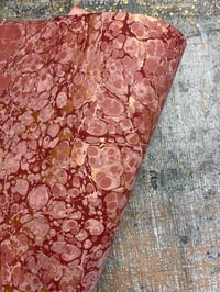 Image 1 of 'Rosey Stone' // one-of-a-kind hand marbled paper 