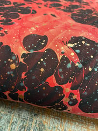 Image 1 of 'Lava Splatter' // one-of-a-kind hand marbled paper 