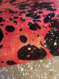 Image 5 of 'Lava Splatter' // one-of-a-kind hand marbled paper 