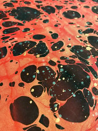 Image 3 of 'Lava Splatter' // one-of-a-kind hand marbled paper 