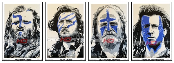 Image of BRAVEHEART 4X PRINT SET