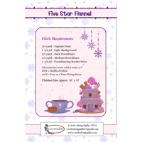 Image 2 of FIVE STAR FLANNEL Quilt Pattern 61" x 72" by Carrie-Along-Quilts 