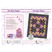 Image 3 of FIVE STAR FLANNEL Quilt Pattern 61" x 72" by Carrie-Along-Quilts 
