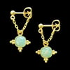 CHAÎNE Earring - U Chain + Amazonite