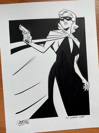 Image of Pulptober Day 4: DOMINO LADY