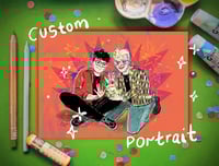 Image 1 of A4 Custom Illustrated Portrait Semi Realistic/In My Style