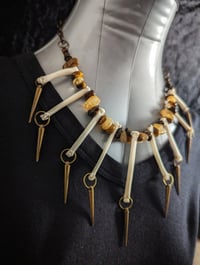 Image 1 of FERAL VII : REAL Fox bones necklace, Vulture culture
