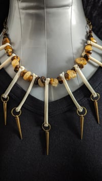 Image 2 of FERAL VII : REAL Fox bones necklace, Vulture culture
