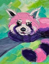 “Pastel Red Panda” 11”x14” oil on canvas