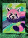 “Pastel Red Panda” 11”x14” oil on canvas