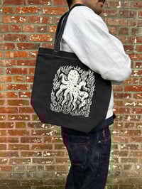 Image 2 of 16 oz Selvedge Denim Screen Printed Tote Bag