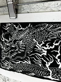 Image 3 of Dragon Lino Print