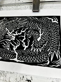 Image 4 of Dragon Lino Print
