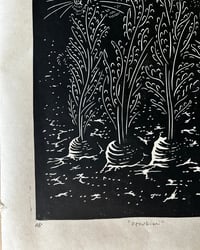 Image 4 of Otsukimi Rabbit Linocut Print