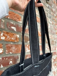 Image 4 of 16 oz Selvedge Denim Screen Printed Tote Bag