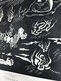 Image 4 of Jikininki Linocut Print