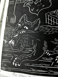 Image 4 of The Faithful Cat Linocut Triptych Print set