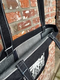Image 5 of 16 oz Selvedge Denim Screen Printed Tote Bag
