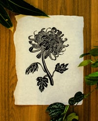 Image 1 of Chrysanthemum Blockprint (black)