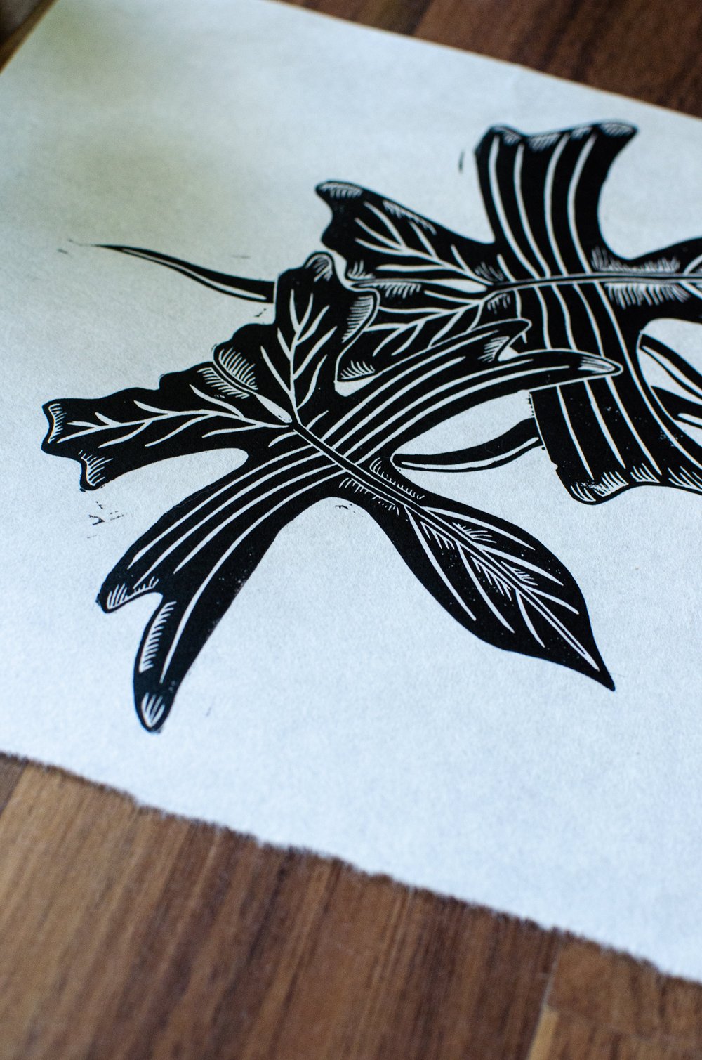 Philodendron Florida Linocut Print