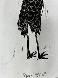 Image 3 of Gone Fishin' Crane Print