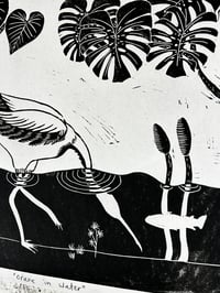 Image 3 of Fishing Crane Print