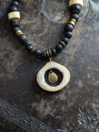 Image 3 of Bone slices necklace : real bone, taxidermy.