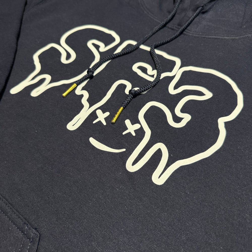 Navy Drippy Smile SF3 Hoodie/Crewneck