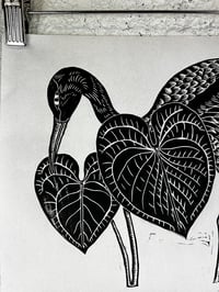 Image 4 of Crane and Magnificum Lino Print