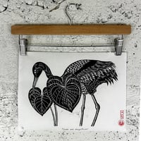 Image 1 of Crane and Magnificum Lino Print