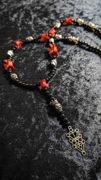 Image 2 of XI : Rosary with REAL Fox & Mink bones, Taxidermy
