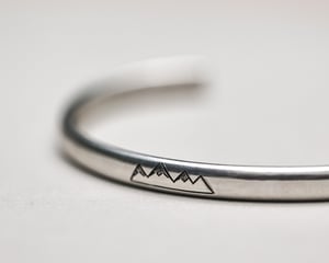 Image of *SALE - WAS £185* Men's silver 'Wilderness' bangle (medium weight)