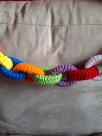 Image 2 of Knitted Paper Chain (6 feet)