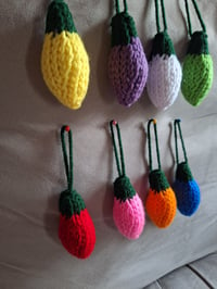 Image 3 of Knitted Christmas Light Ornaments (Set of 8)