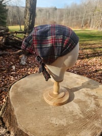 Image 2 of Grey Plaid Flannel Haircovering 