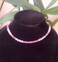 Image 2 of Rose Quartz & Rhodonite Choker
