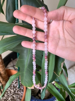 Rose Quartz & Rhodonite Choker