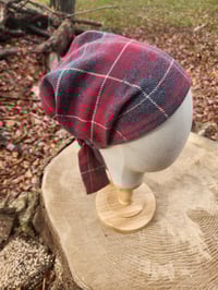 Red & Grey Flannel Haircovering 
