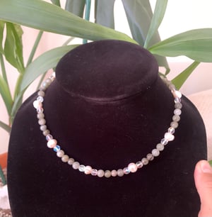 Labradorite & Pearl Choker 