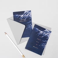 Merry Christmas Cyanotype Card