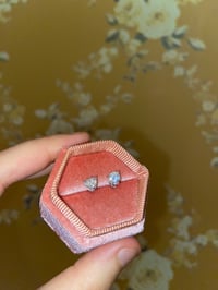 Image 4 of Classic Moissanite Heart Earrings