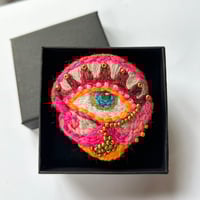 Image 1 of Eye Hand Embroidered Brooch